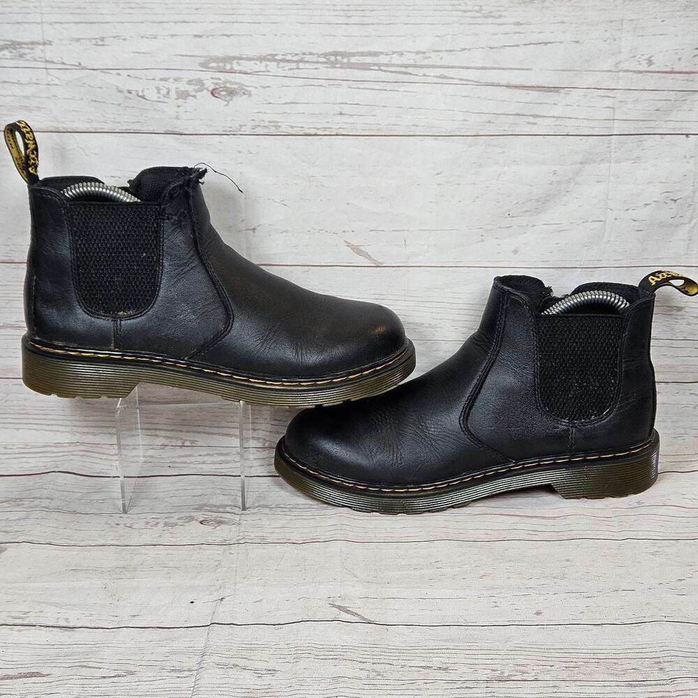 Dr. Martens 2976 Y Chelsea Boots Women's Black US 6 Leather Zipper AirWair